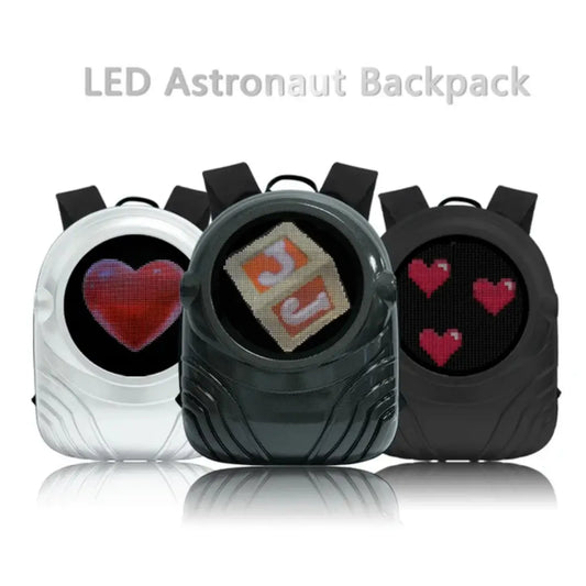 LED Rider Backpack — App-Controlled Programmable LED Face Backpack