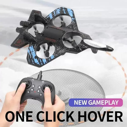 RC Fighter Jet Drone — 2.4G Remote Control Quadcopter with LED Lights