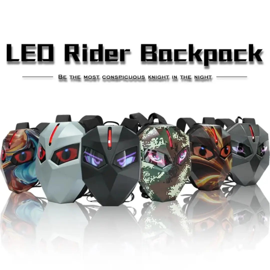 LED Rider Backpack — App-Controlled Programmable LED Face Backpack