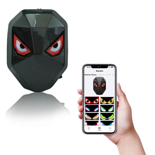 LED Rider Backpack — App-Controlled Programmable LED Face Backpack