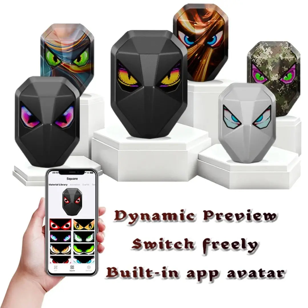 LED Rider Backpack — App-Controlled Programmable LED Face Backpack
