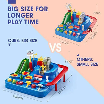Montessori City Adventure Car Track Toy – Interactive Traffic Puzzle Board