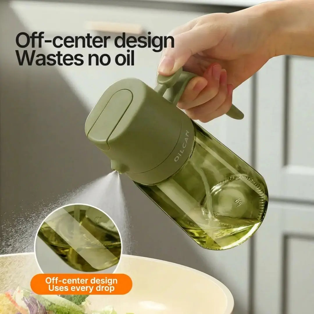 OILCAN 2-in-1 Glass Oil Dispenser Bottle (Pour & Spray)