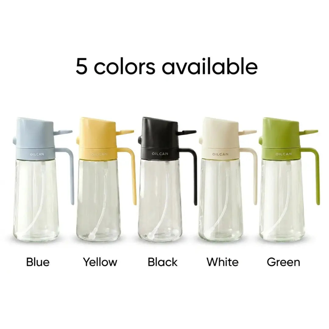 OILCAN 2-in-1 Glass Oil Dispenser Bottle (Pour & Spray)