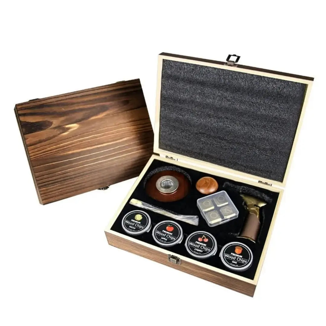 Premium Wood Chip Flavor Infusion Kit — Torch, Infusion Dome & 4 Flavored Wood Chips Gift Set