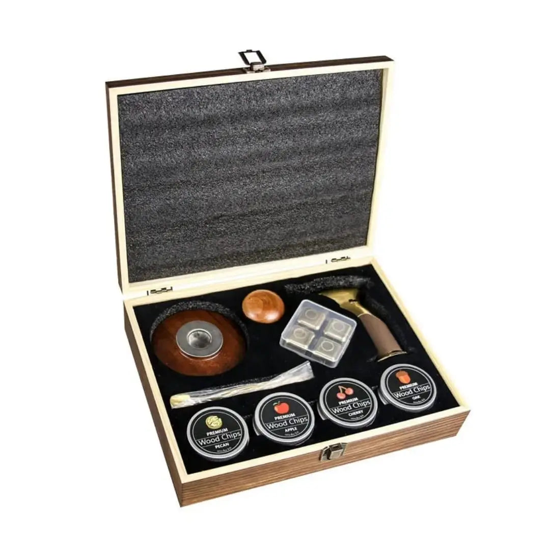 Premium Wood Chip Flavor Infusion Kit — Torch, Infusion Dome & 4 Flavored Wood Chips Gift Set