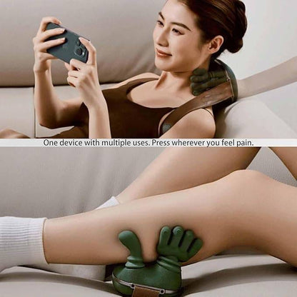 Hand-Shaped Trapezius Neck & Shoulder Massager — Portable Heated Massage Device