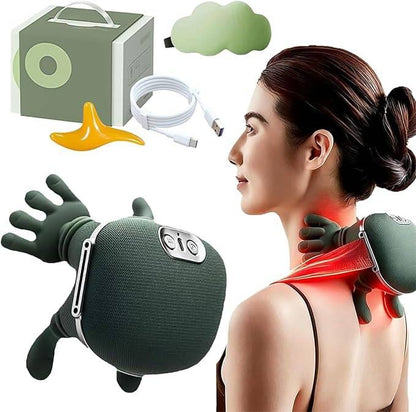 Hand-Shaped Trapezius Neck & Shoulder Massager — Portable Heated Massage Device