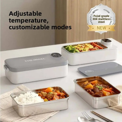 Electric Heated Lunch Box — Rechargeable Portable Food Warmer