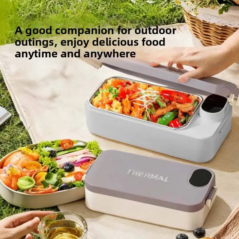 Electric Heated Lunch Box — Rechargeable Portable Food Warmer